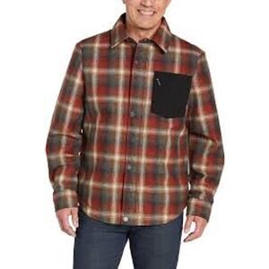 Pendleton Men's polyfill insulation wool blend shirt jacket plaid zip up Size XL